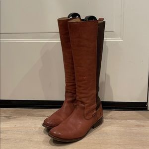 Frye pull on knee high boots